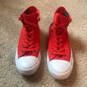 Red high top converse